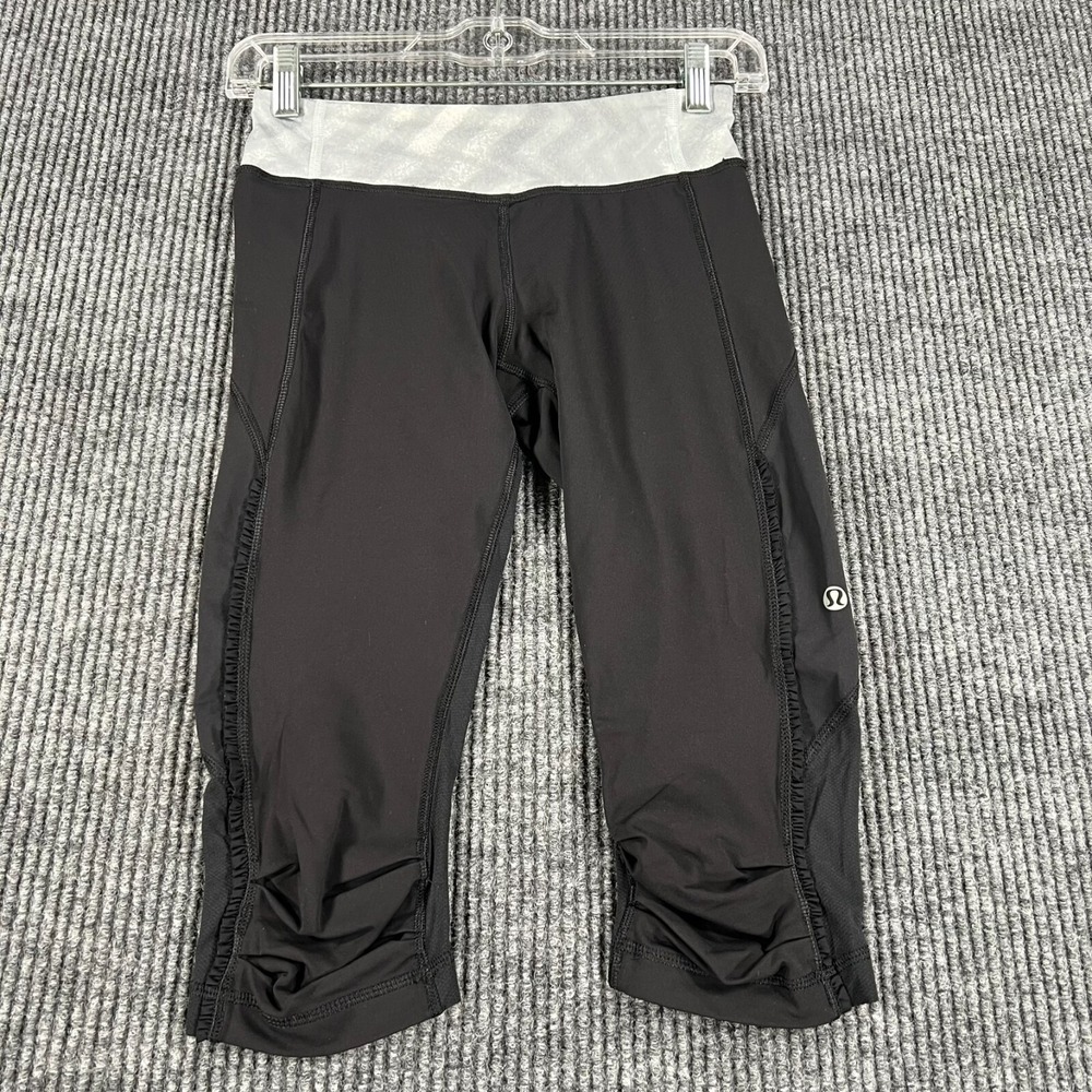 Lululemon Leggings Womens 4 Black Workout Activewear Casual Gym Run Yoga